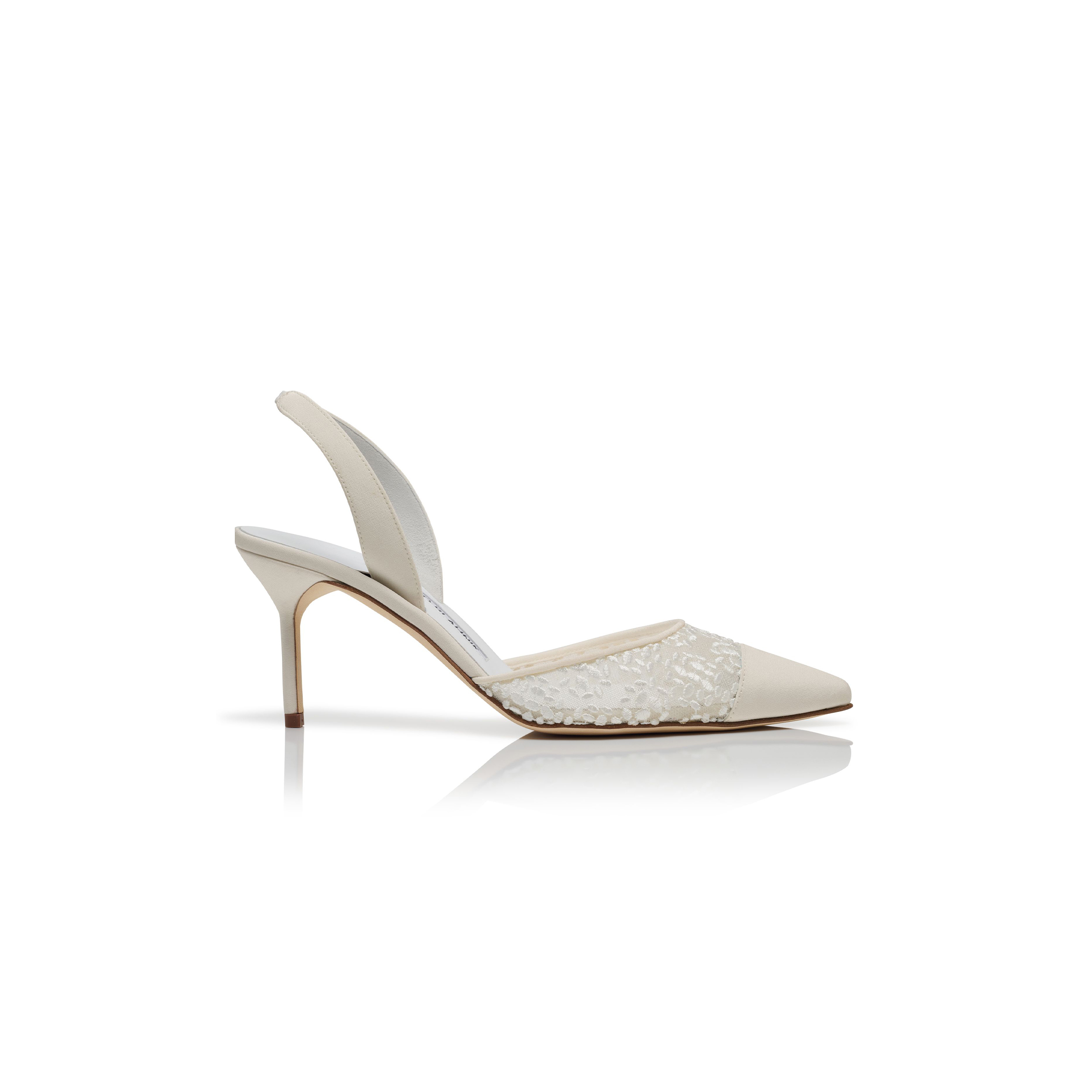 man010 B1ahn*k capsli white lace slingback pumps 324-2950-0001